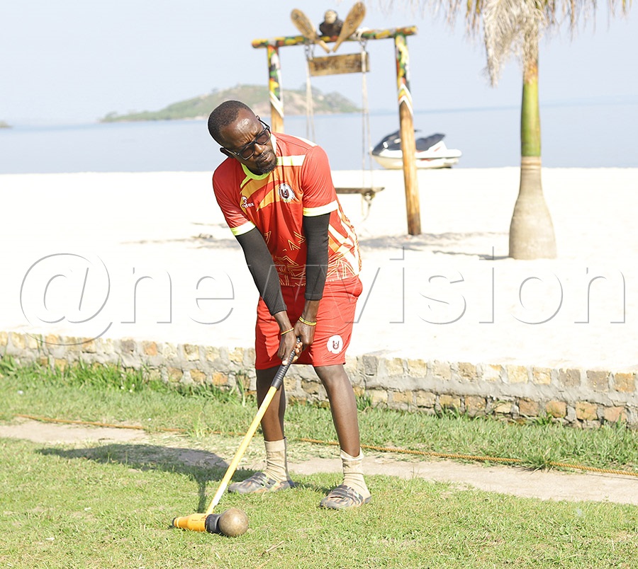 Men's team captain Thomas Khedi during training at Bunjako Beach in Buwama, Mpigi District. Photo: Johnson Were