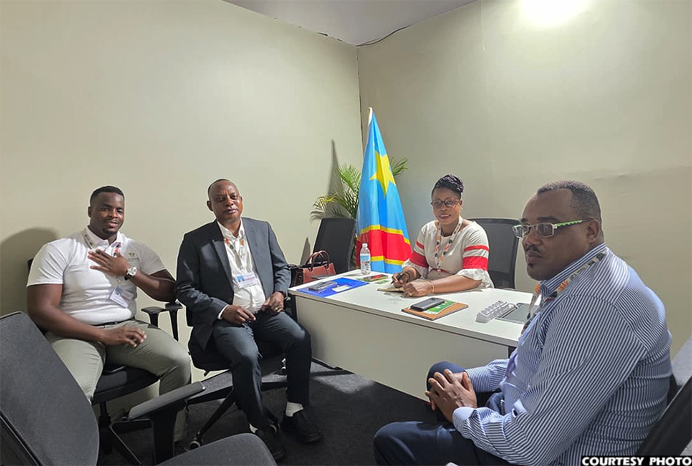 Lookwell Investments Ltd top leadership meets DR Congo’s Minister for Environment, Sustainable Development and New Climate Economics, Bahati Tito Arlette (2ndR), on the sidelines of COP30 in Belem