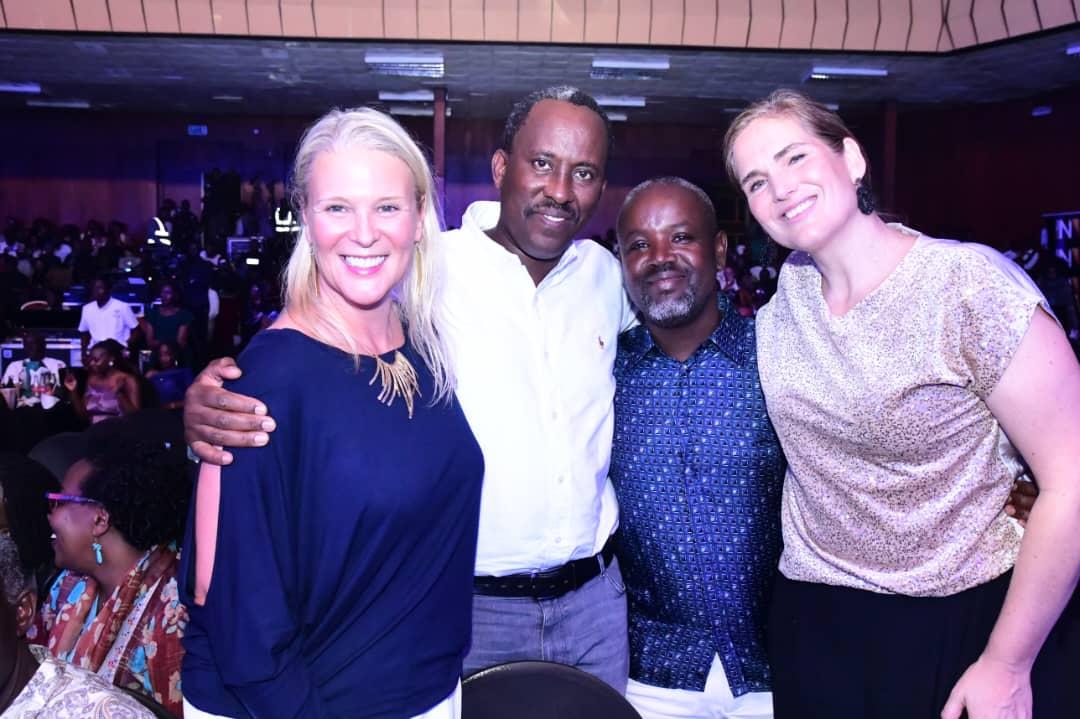 British High Commissioner Lisa Chesney, Rujoki, Tayebwa and Frederieke Quispel 