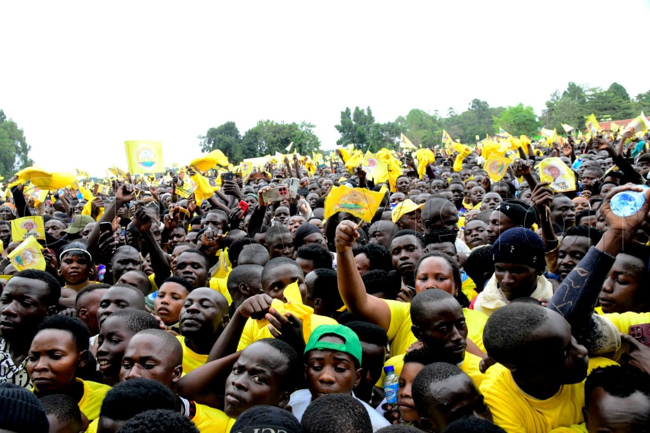 NRM supporters at the campaign rally.