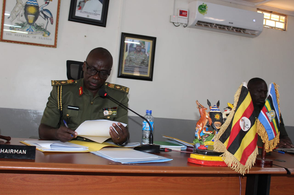 Brig. Richard Tukacungurwa chairs the court session on July 21. (Courtesy)