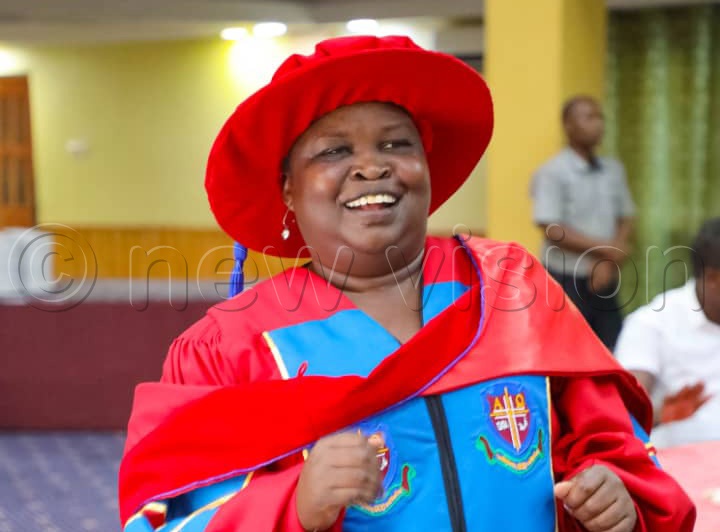 Dr Justine Yapsoyekwo is among the only four women to be awarded PhD status in Sebei sub region. (Photo by Javier Silas Omagor)