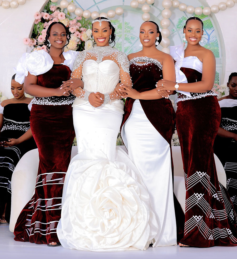 Anita Beryl with her entourage