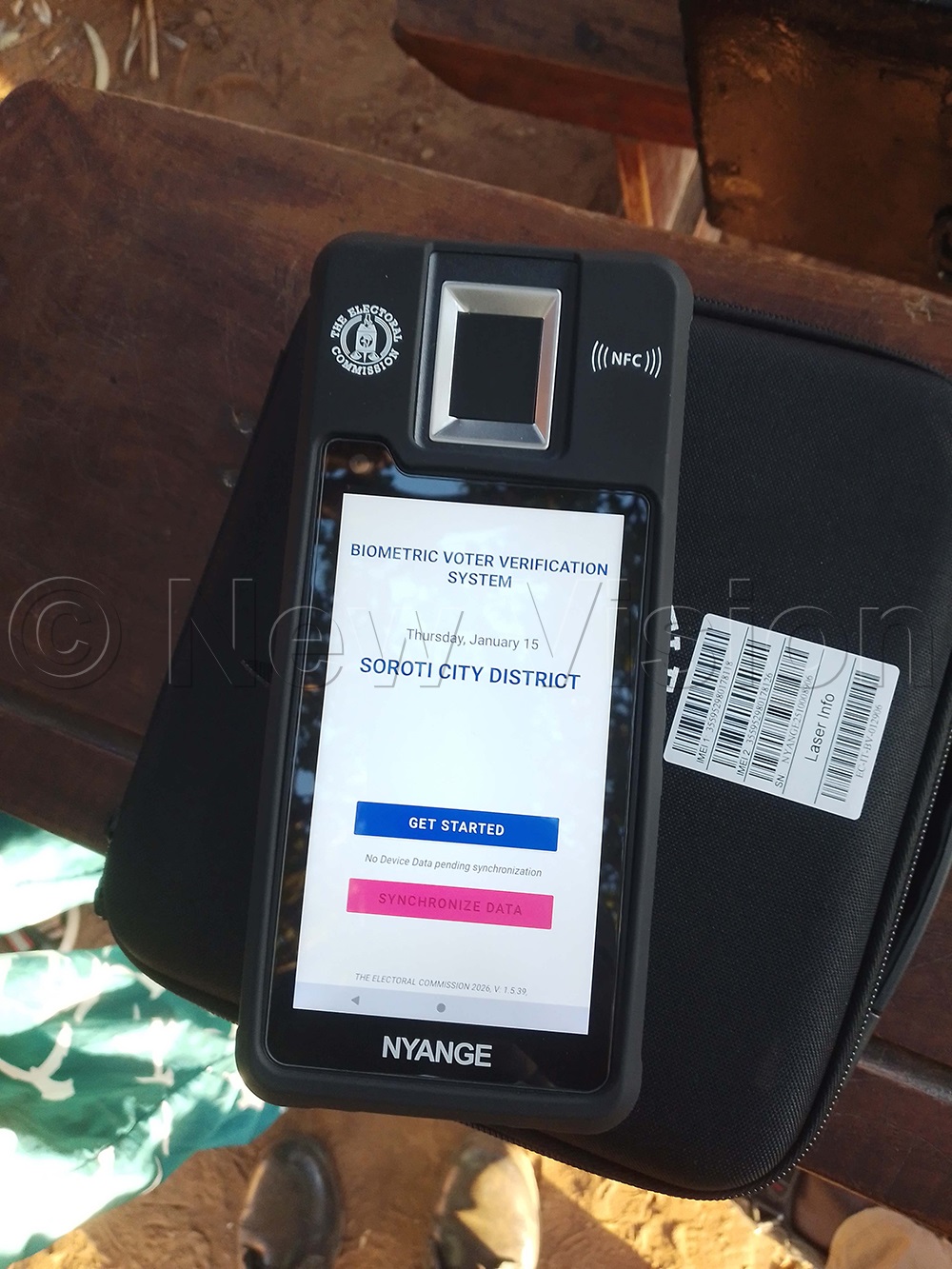 Biometric machine for Soroti City. (Credit: Godfrey Ojore)