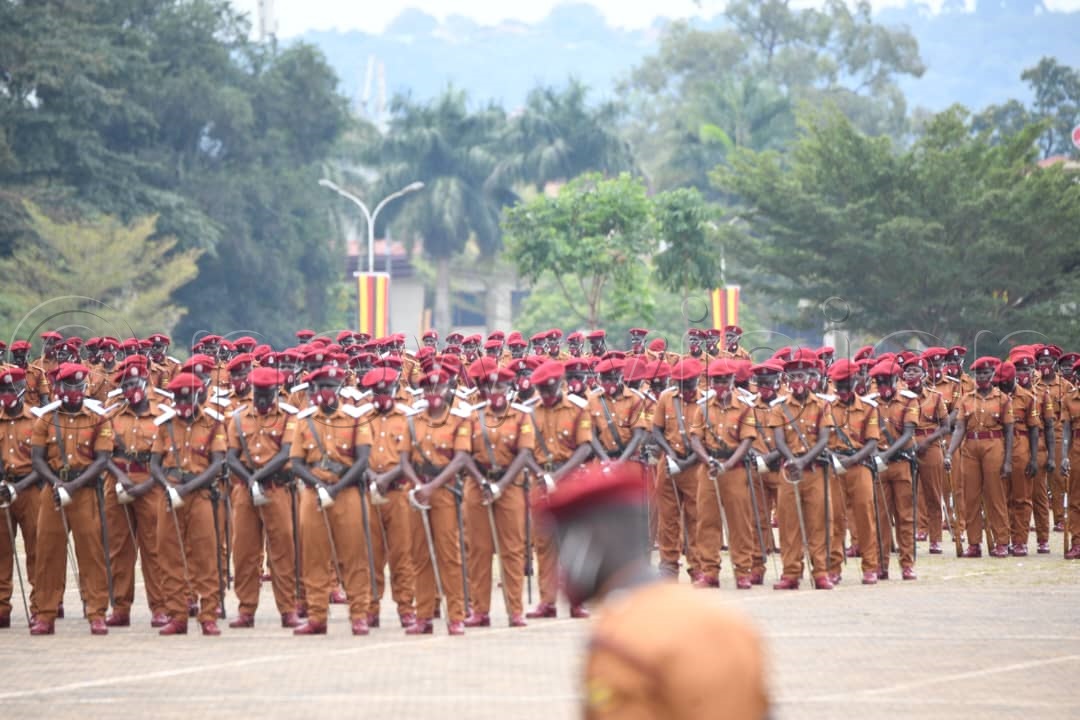 Prisons officers standing in formation at Kololo. Photo</div></div></div></div><div class=