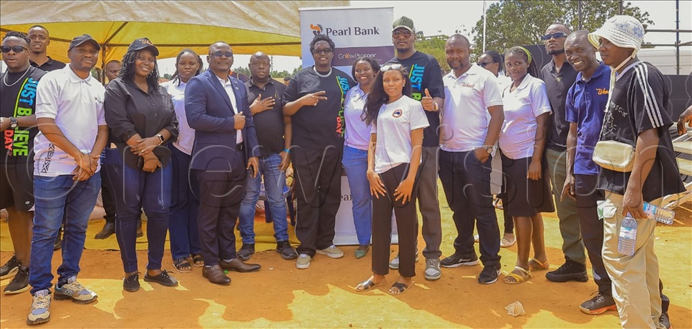 Pearl Bank staff who helped with the distribution of food and other relief items to families during the Just Believe Day outreach, in line with the bank&rsquo;s Humanitarian pillar, which is among Pearl Banks is among the Corporate Social Investment agenda. The initiative was held today, 2nd May 2026, in Kawempe-Kazo.