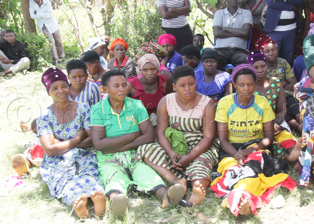 The deceased's relatives gathered at Kitumba A Village in Kyaterekera Town Council, mourning their beloved. (Credit: Andrew Musinguzi)