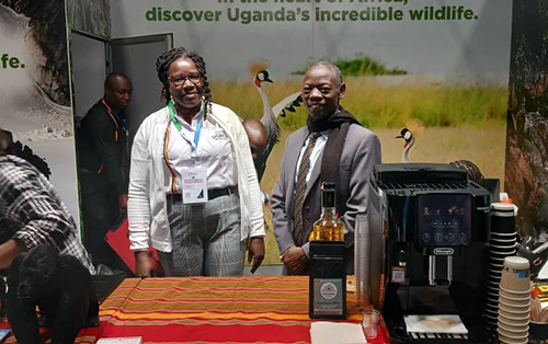 Nangoli (right) with the Ugandan Ambassador to France, Ruth Amule. (Courtesy)