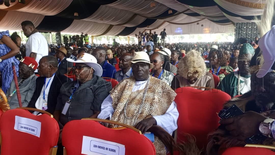 Luo elders seated during the celebration of the 5th edition of Piny Luo Festival at Migori County. (Photo by Christopher Nyeko)