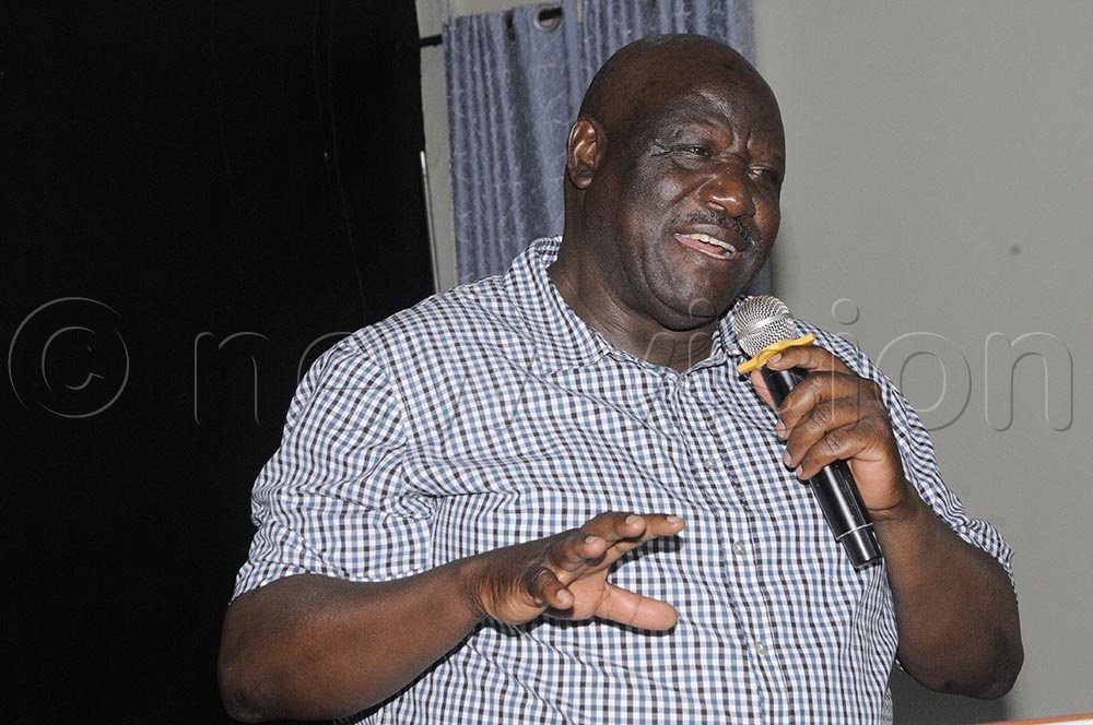 Emmanuel Ddombo urged elders to support the NRM and engage the younger generation. Older persons were here before NRM, when NRM came, and throughout its tenure. (Credit: Wilfred Sanya)