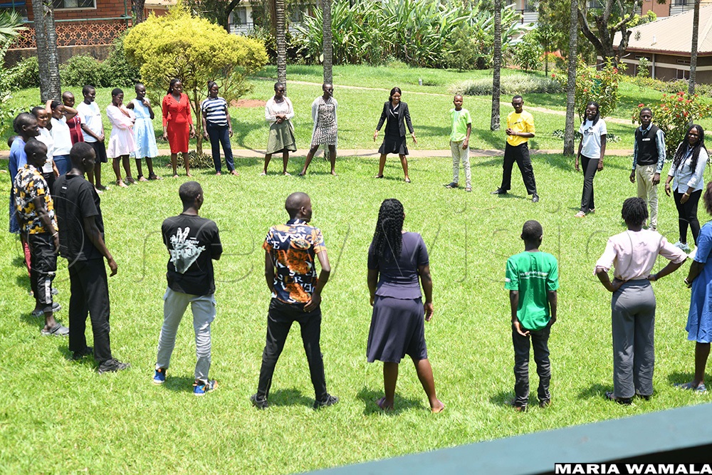 Echo Champions youths during the boot camp in Namugongo. (Photo by Maria Wamala)