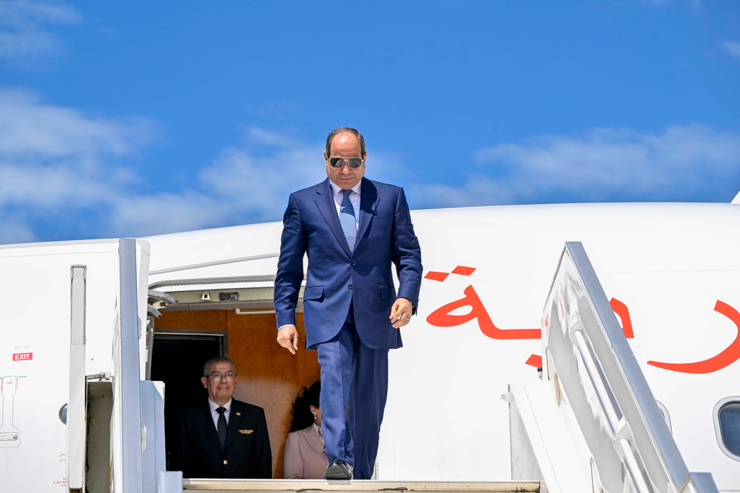 President of the Arab Republic of Egypt Abdel Fattah Saeed Hussein Khalil el-Sisi arrived in Uganda early Wednesday morning for an official working visit. (Credit: PPU)