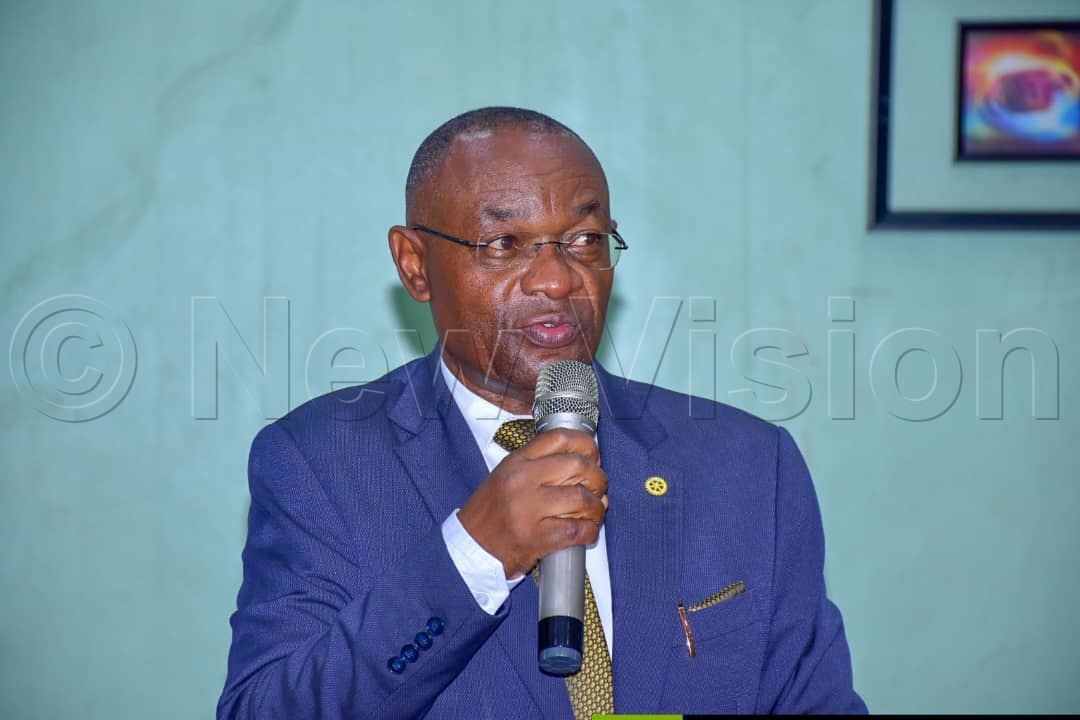 Local government minister, Raphael Magyezi, giving his remarks. (Photo by Sharon Nabasirye)