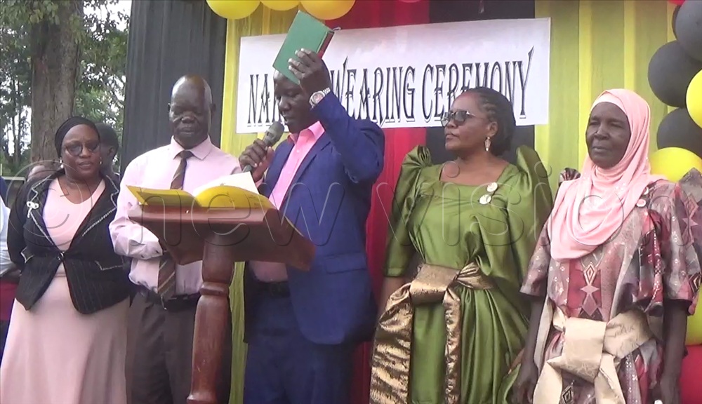 Chairman Bassenga, while taking his oath