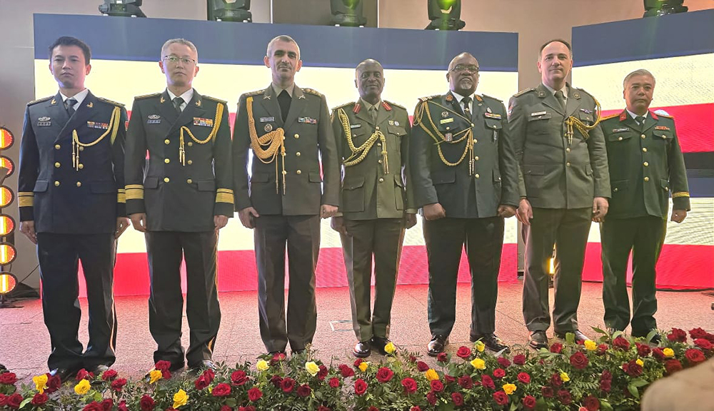 Officers during celebrations to mark Uganda&rsquo;s 64th Independence Anniversary in Algiers, Algeria. (Courtesy)