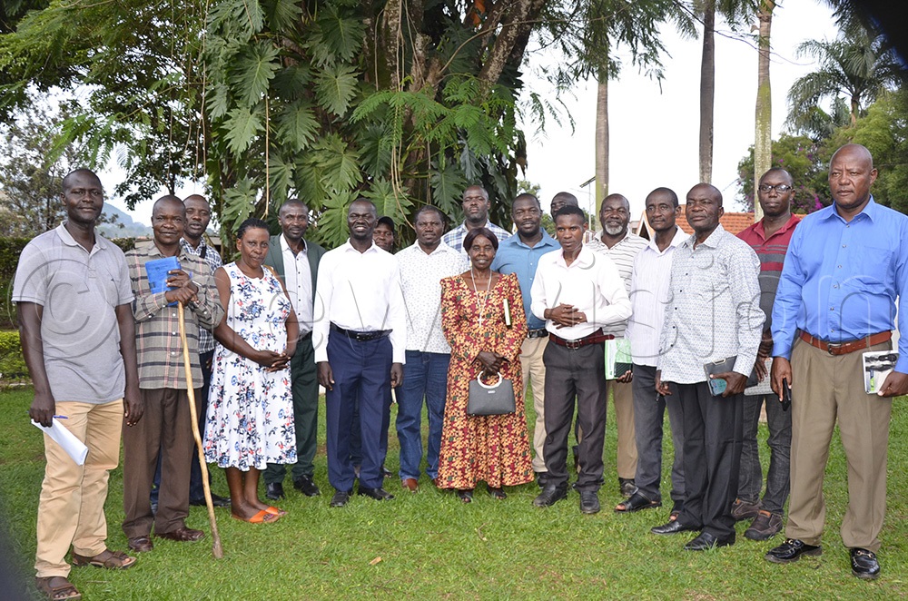 Sugarcane farmers from Bunyoro and Tooro after their extraordinary meeting in Hoima city. (Photo by Yosam Gucwaki)