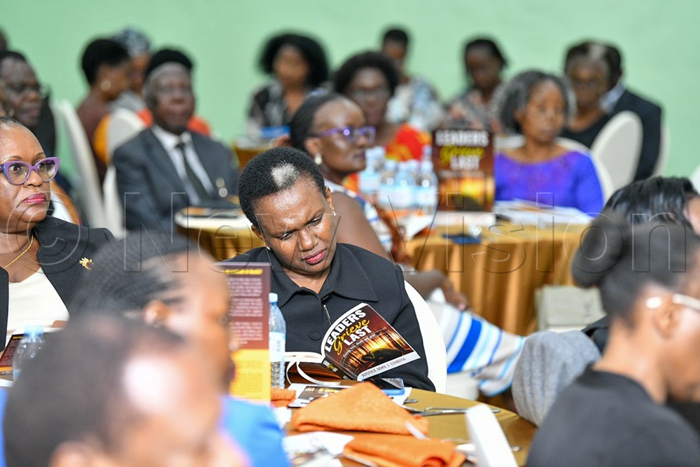 A guest reads the book.