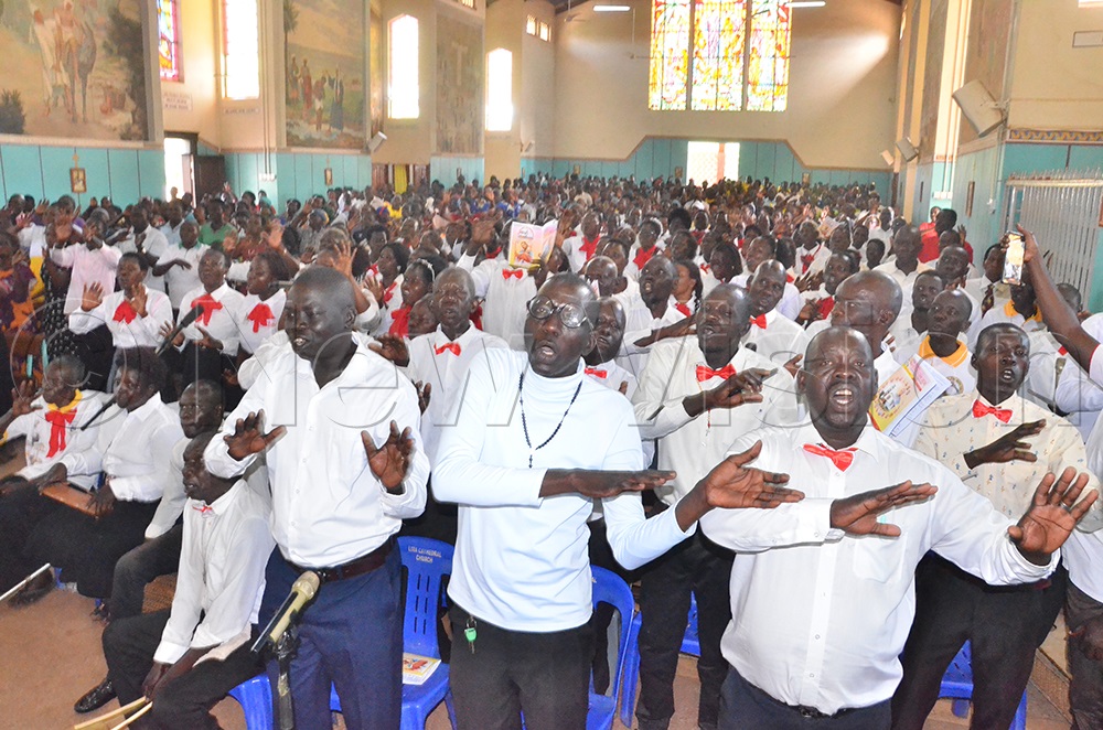 Adyel Zone Catholic Choir animating the Mass during the Martyrs Day celebrations at Uganda Martyrs Cathedral in Lira City on Wednesday, June 3, 2026. (Credit: Joseph Ekol)