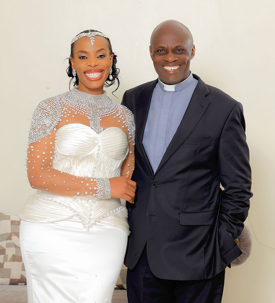 Anita Beryl with her father Rev Emmanuel Ahabwe