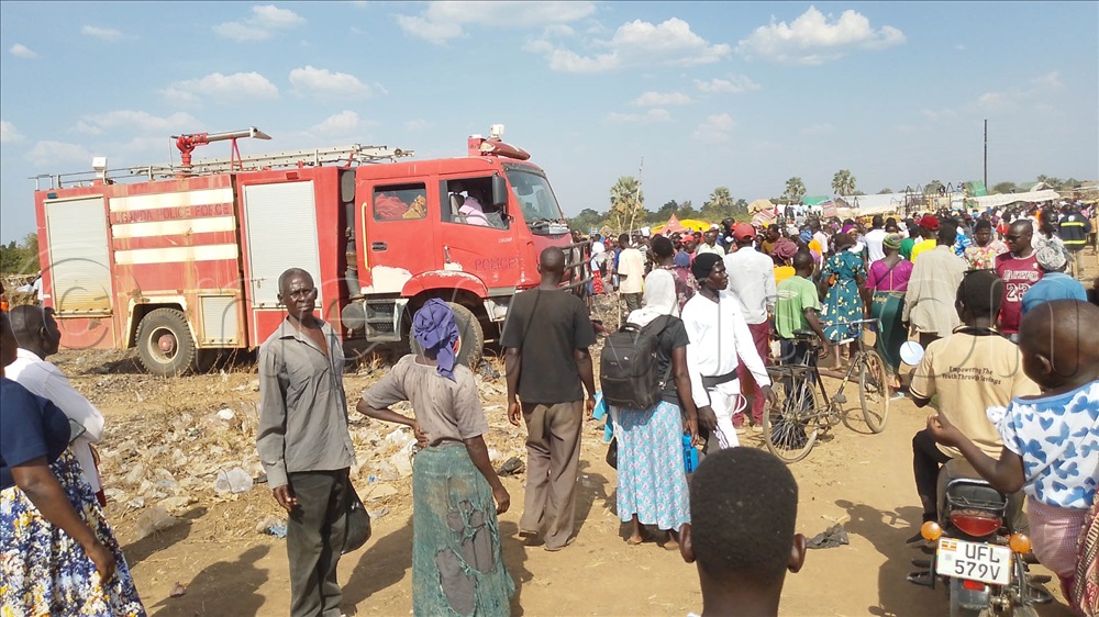 Police fire truck arrived minutes after the fire gutting the market.