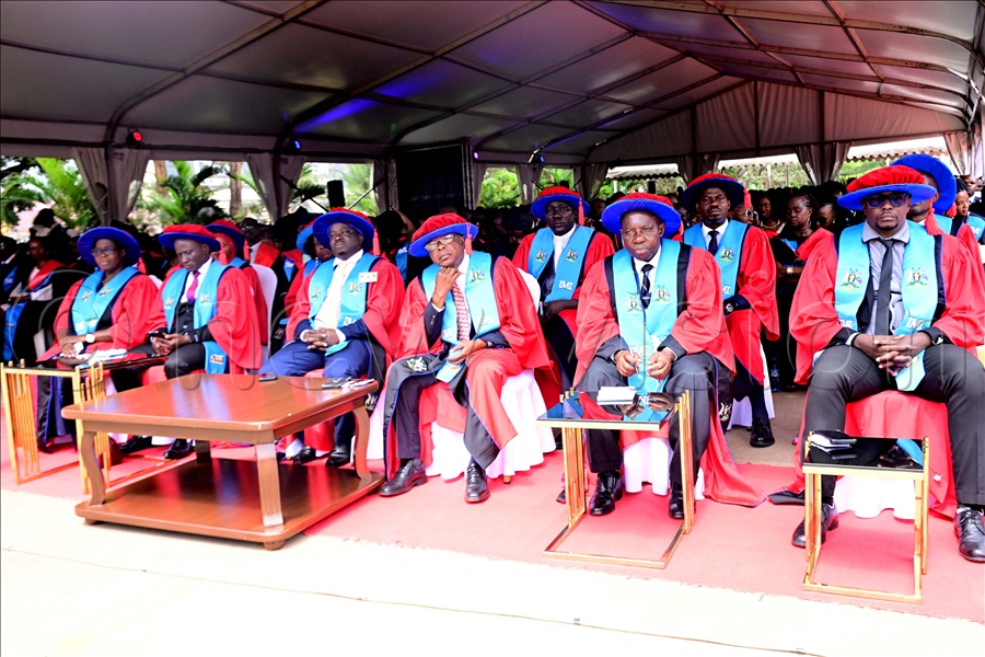 PhD graduands during the Uganda Management Institute graduation ceremony.