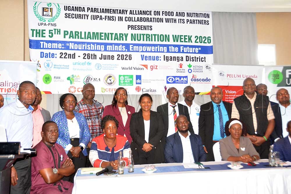 Members of Parliament and participants pose for a group photograph during the stakeholders nutrition accountability dialogue at Golden Tulip Hotel in Kampala on May 22, 2026. (Credit: Francis Emorut)