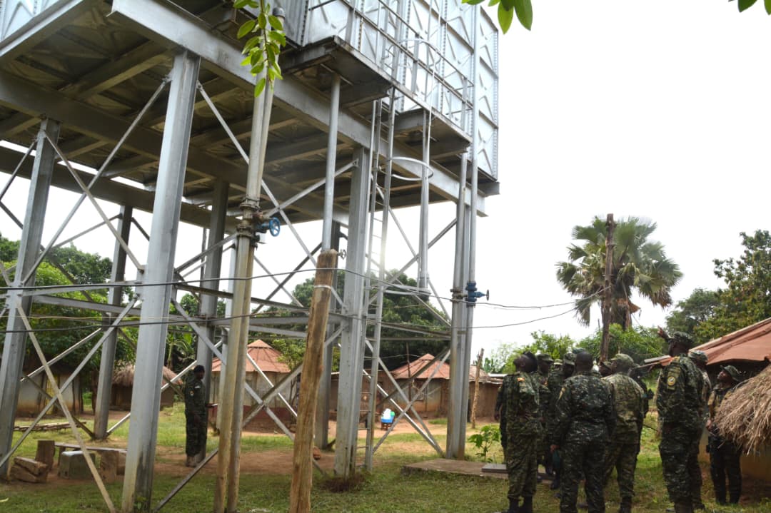 Members of the Division Construction Committee during an inspection tour of various construction sites in Moyo and the Division Headquarters. (Courtesy)
