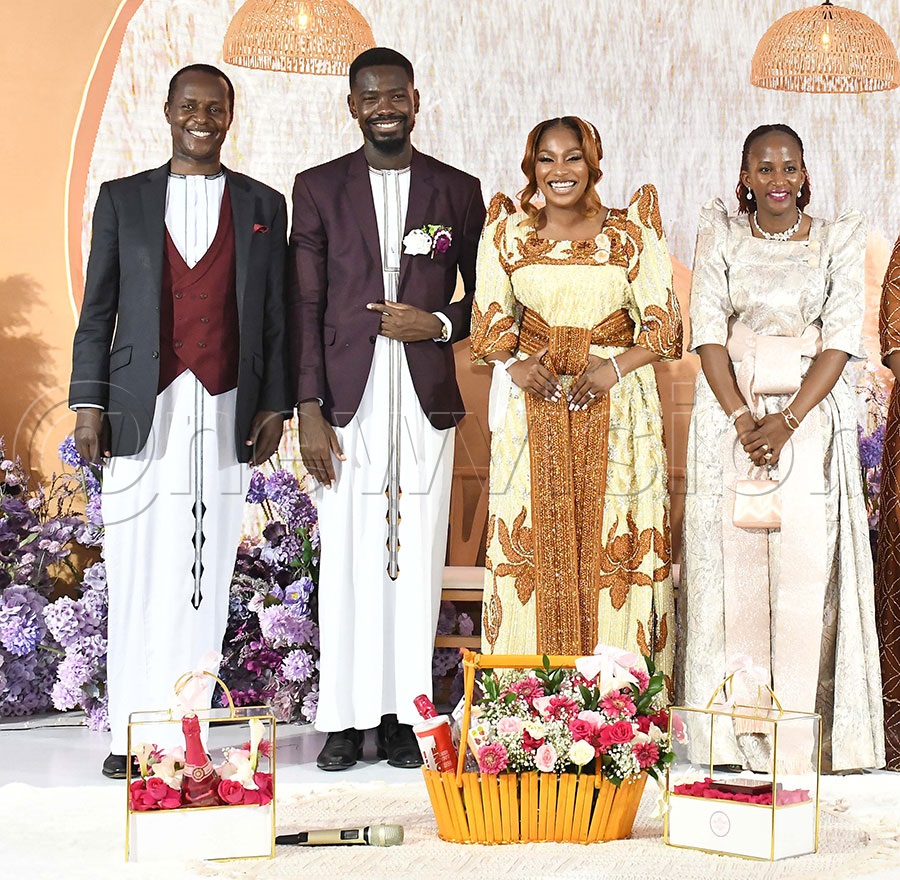 The couple got a chance to have a photo with Prince David Wasajja and the wife. Photo by Ignatius Kamya