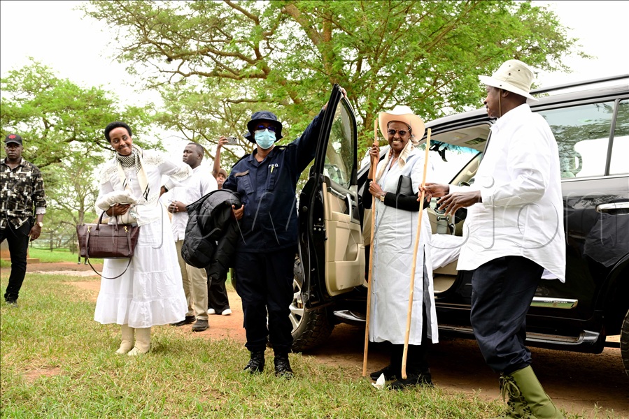 President Yoweri Museveni and First Lady Mrs Janet Museveni arrive as they slated to meeting Social Media influencers, Content Creators and TikTokers at Kisozi Ranch in Gomba district, on February 01,2026. (All Photos by Eddie Ssejjoba)