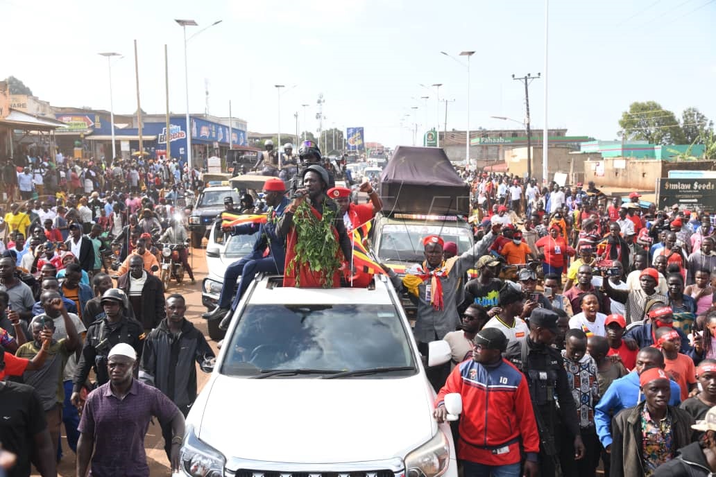 Kyagulanyi during his campaign. (Credit: Ponsiano Nsimbi)