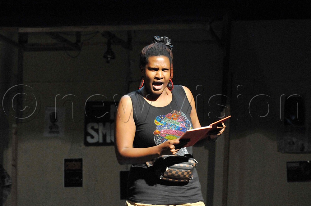 Brenda Ibarah on stage acting in her play Make Room at the National Theatre on 1st August 2026. (Photo by Nicholas Oneal