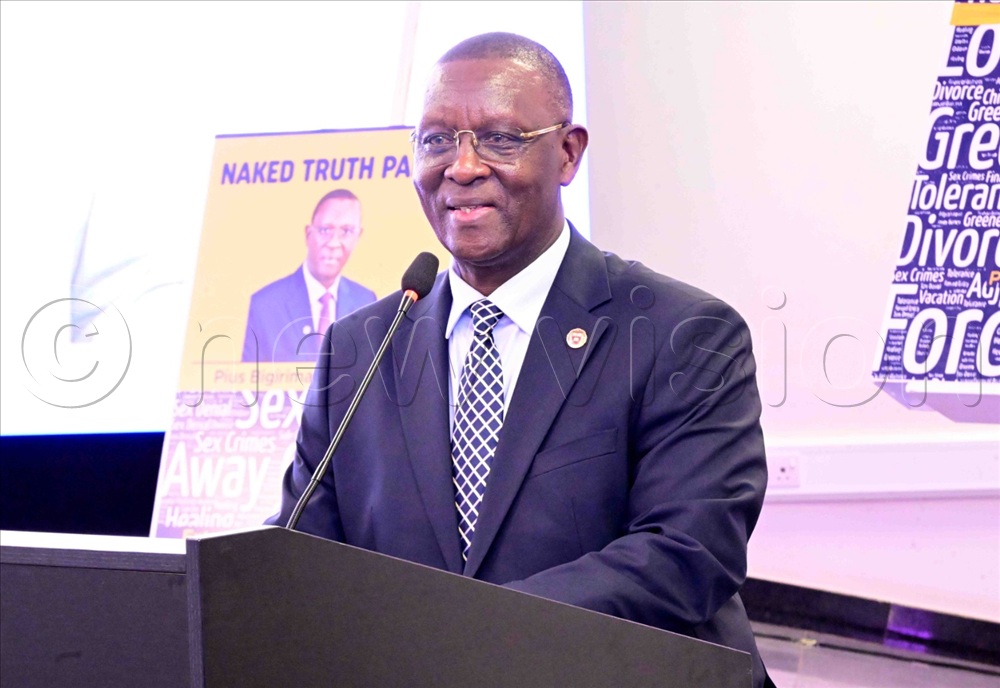 Dr Pius Bigirimana, the Judiciary's permanent secretary making his remarks. 