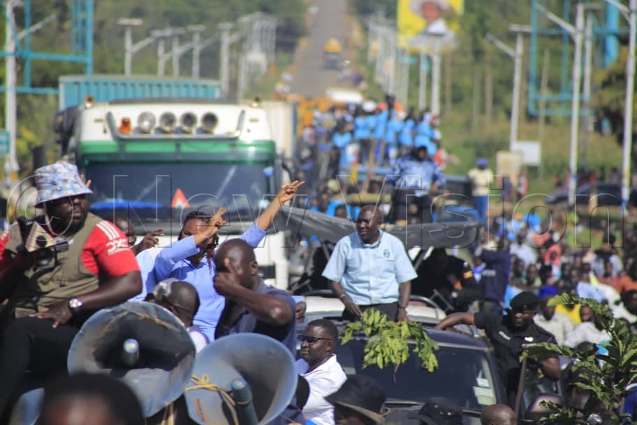 Nandala Mafabi welcomed by supporters.