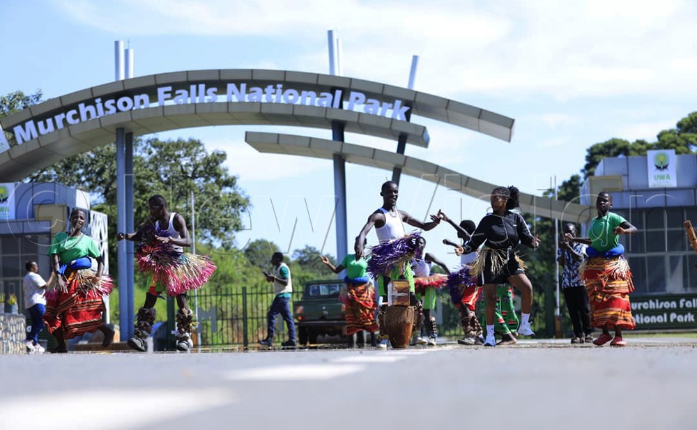 At the entrance of Murchison Falls National Park.