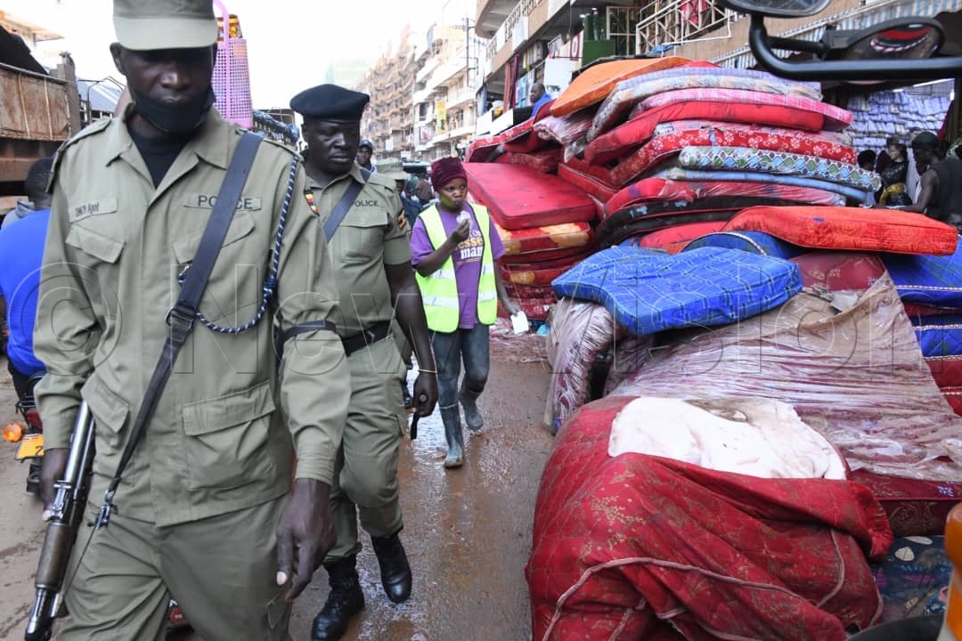 Police patrolling the area.