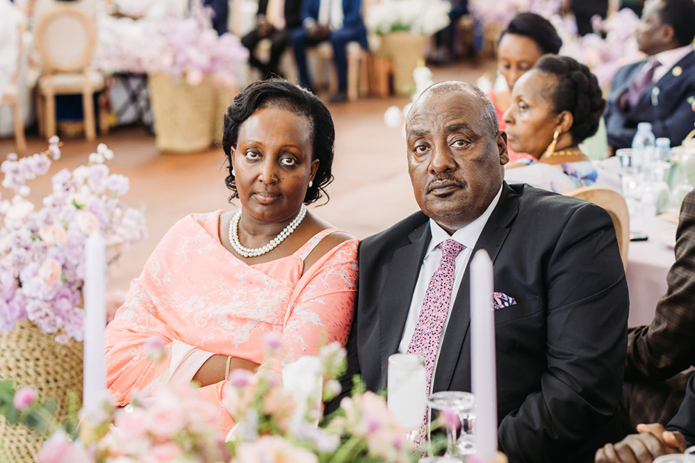 The groom&rsquo;s parents: Lt Gen. Sam Kavuma and wife, Ruth.