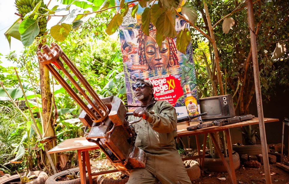 The locally welded, improvised machine gun made famous by the viral action film Who Killed Captain Alex. Courtesy Photo