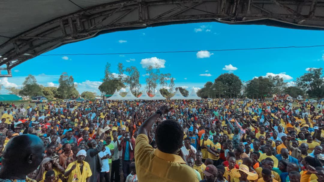 Jane Frances speaking to her voters