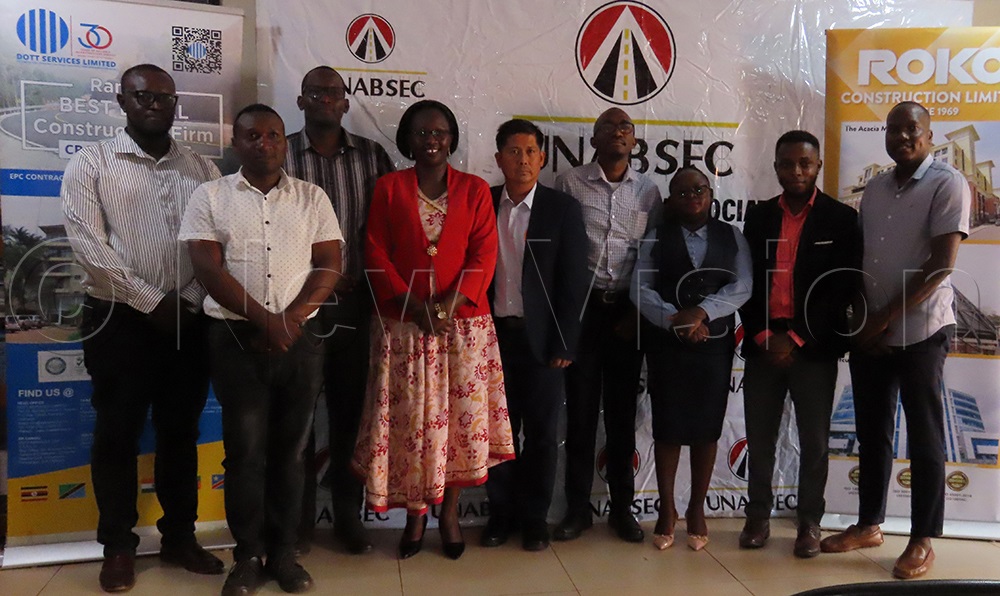 A photo moment for UNABSEC president Klara Binta Nkurunga some members as they prepare for the maiden awards ceremony this Friday. (Photo by Titus Kakembo)