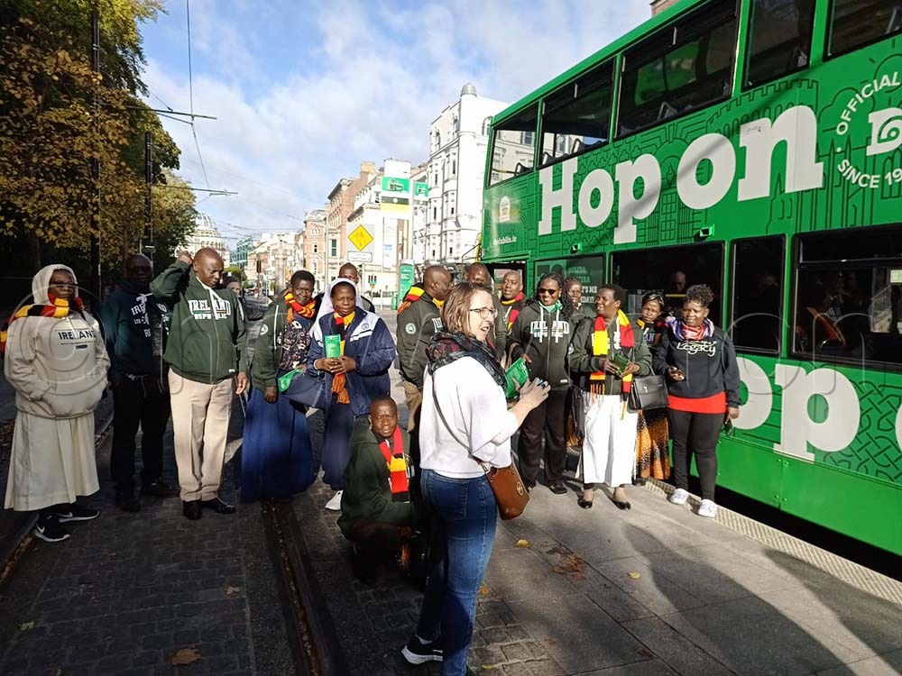 The stars prepare to board an express train to Limerick after the Dublin tour. (All Photos by John Eremu)