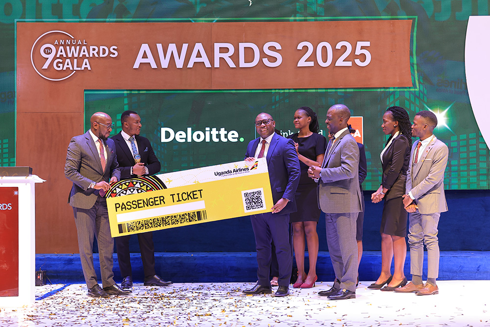  Peter Ssenyange was also awarded a return tick by Uganda Airlines to a destination of his choice. (Courtesy photo)