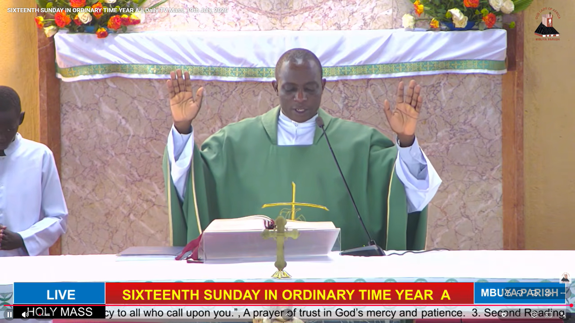 Online Church: @Our Lady of Africa Church Mbuya today, July 19, 2026