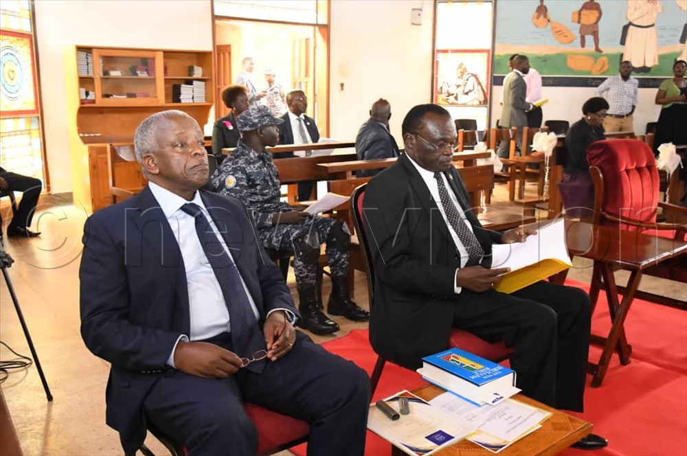Former Prime Minister Amama Mbabazi with Alfonse Owiny-Dollo, Chief</div></div></div></div><div class=