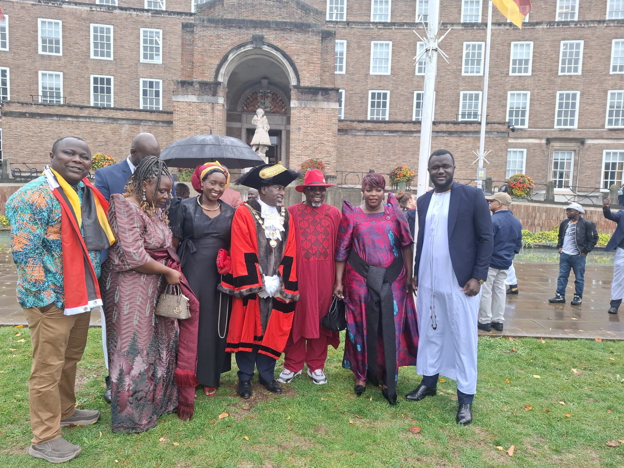Ugandans in Bristol join their Lord Mayor, Yassin Mohamud, to celebrate independence.