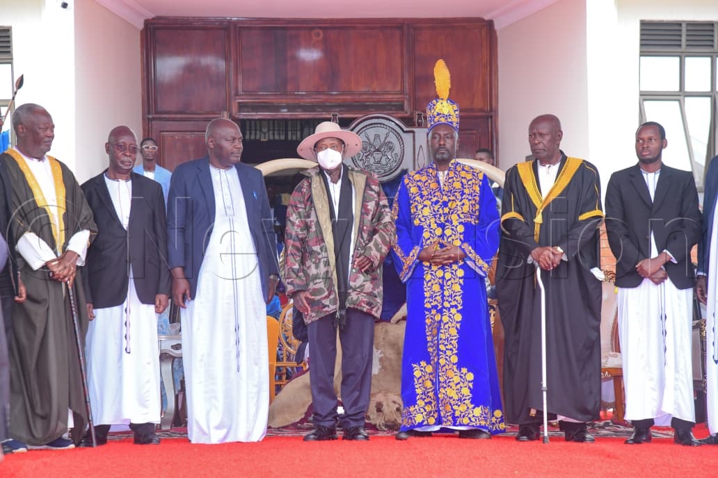 The President also used the coronation to call on cultural institutions to play a greater role in preserving Uganda's indigenous languages, customs and traditional knowledge. (Credit: Richard Sanya)