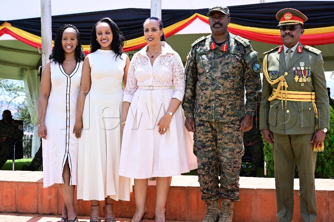 Brig. Gen. Fred Zakye decorated by some of his family members together with Lt Gen. Kayanja Muhanga.