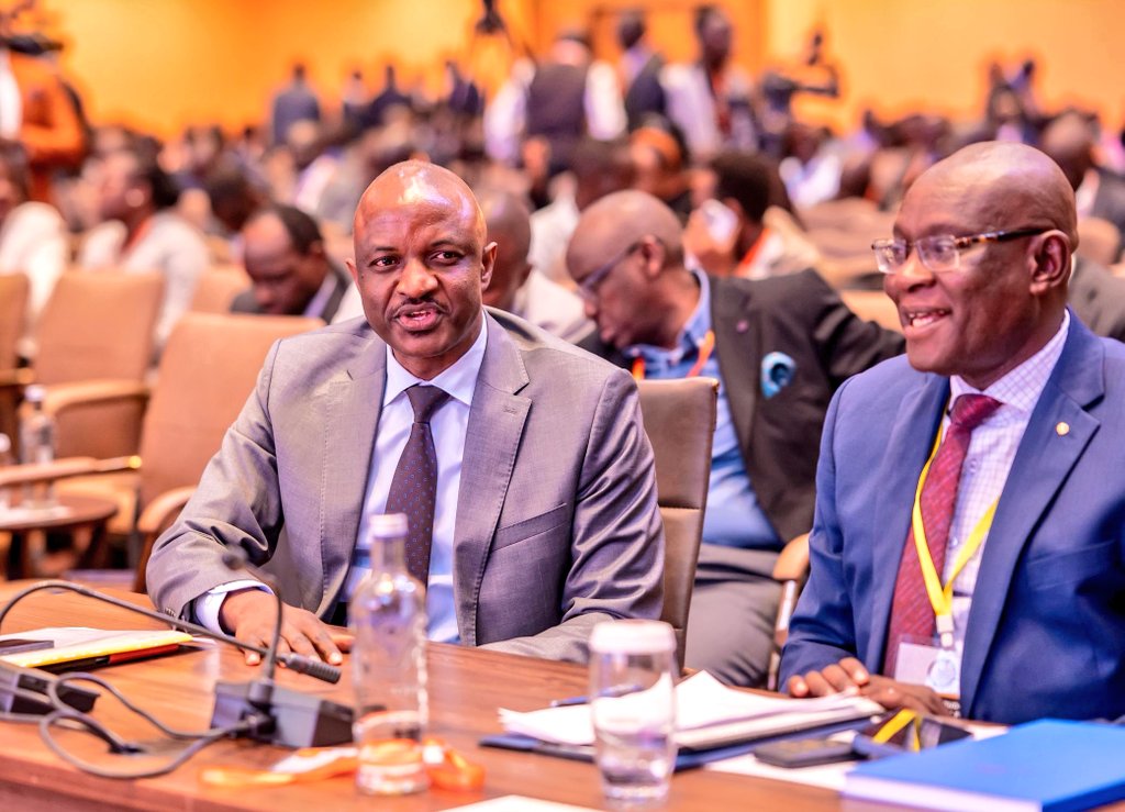  Permanent secretary and Secretary to the Treasury, Ramathan Ggoobi (Left), said the meeting aimed not only to seek stakeholder views on the budget but also to foster collaboration.