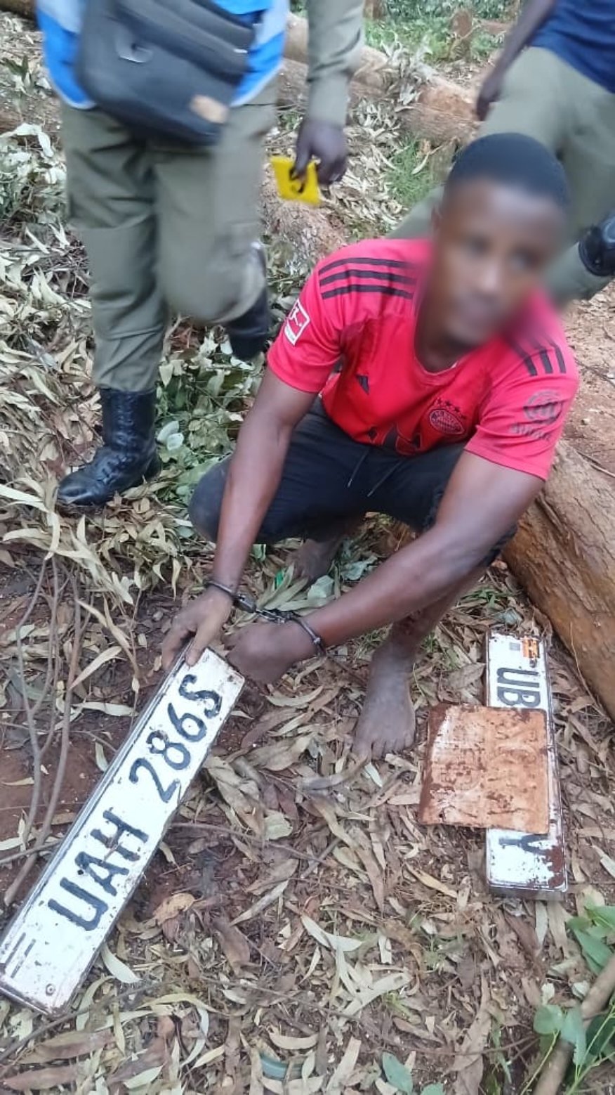 Kawala said in a bizarre twist, the suspect (Pictured) left behind a contact number (0759-353167) written on the vehicle, which later became a crucial lead in the investigations. (Police Photo)