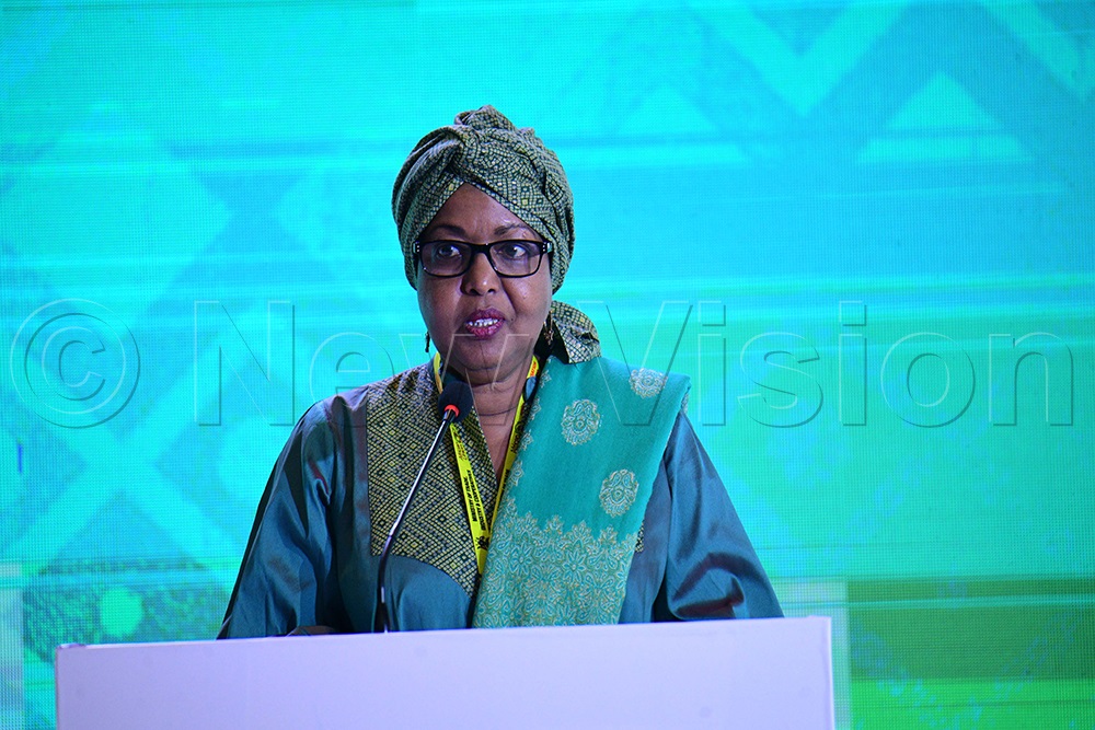 Mrs Ron Osman, Director for Industry, Minerals, Entrepreneurship and Tourism (IMET) at the African Union Commission, at the opening of the African Industrialisation Week at Speke Resort Munyonyo on November 17, 2025. (Photo by Maria Wamala)