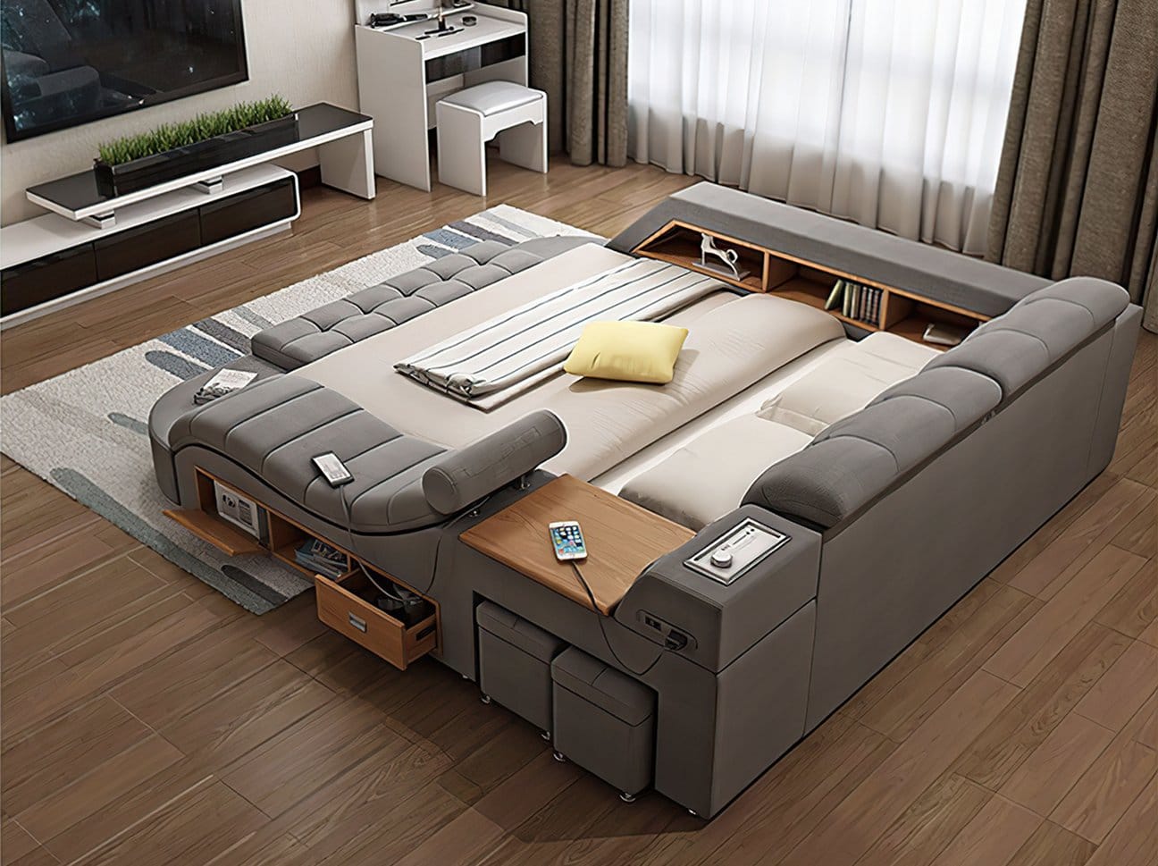 Save space with multifunctional beds New Vision Official